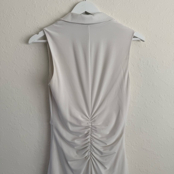 BCBGMAXAZRIA IRENE COLLARED SLEEVELESS DRESS - Picture 11 of 12